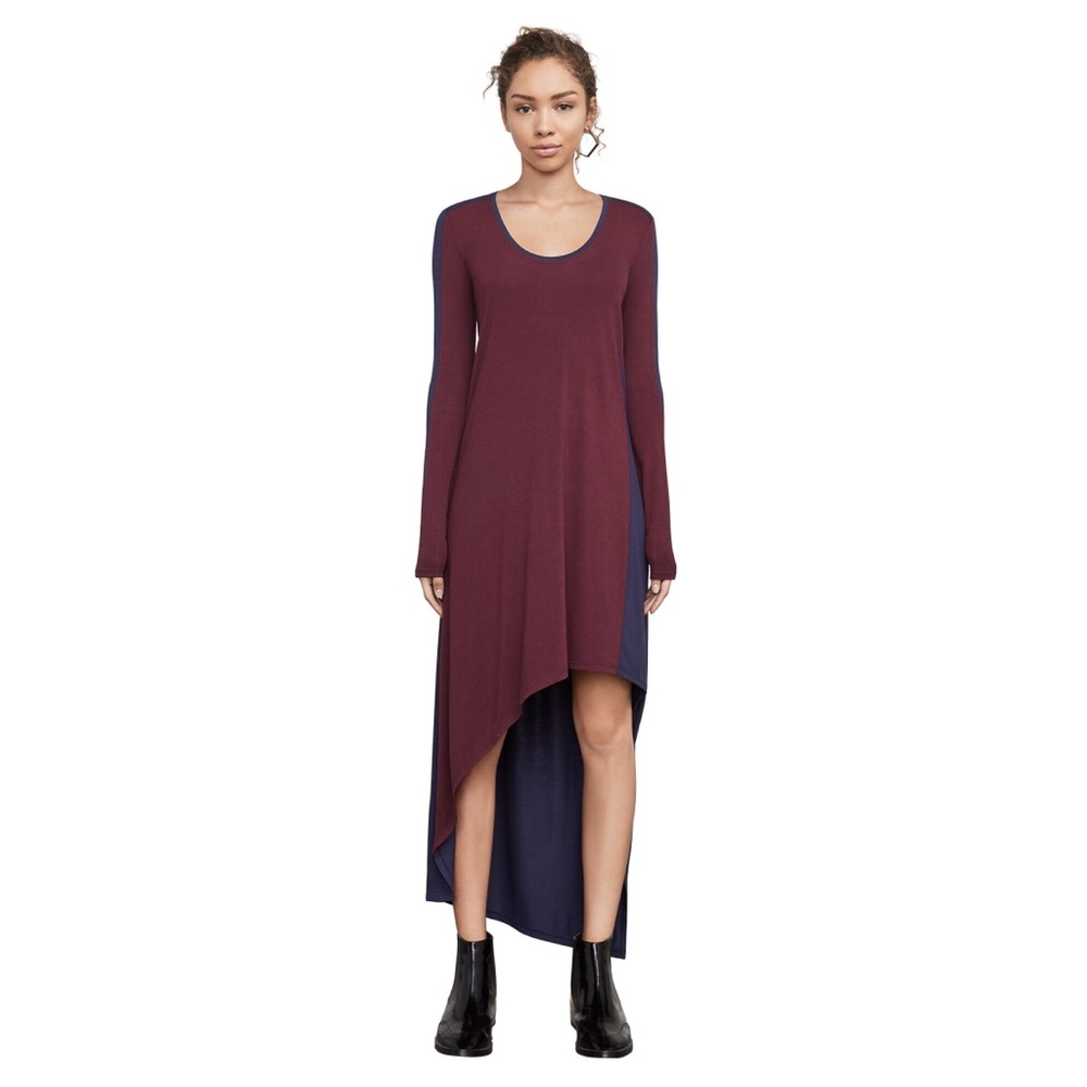 BCBG Maxazria Miney Asymmetrical Colorblock Dress